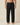 Mens Drawstring Waist Straight Leg Trousers Black