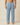 Mens Drawstring Waist Straight Leg Trousers Blue