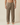 Mens Drawstring Waist Straight Leg Trousers Khaki