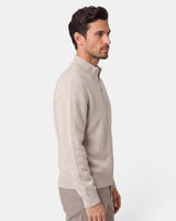 Men’s Full Zip Mock Neck Knit Jacket-Sweaters for men-CaldwellVoss