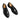 Men's Glossy Patent Derby Shoes with Thick Platform Soles Matte Black