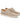 Men's Lace-Up Moc-Toe Shoes with Flat Soles Beige