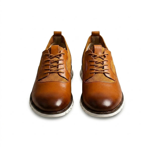 Men’s Lace-Up Sneakers with Textured Panels-Footwear for men-CaldwellVoss