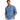 Men's Long-Sleeve Band Collar Henley Shirt with Textured Fabric Blue