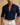 Men’s Long Sleeve Button Down Shirt with Collared Neck and Rolled Cuffs Navy Blue