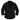 Men's Long Sleeve Point Collar Button-Front Shirt with Curved Hem Black