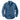 Men's Long Sleeve Point Collar Button-Front Shirt with Curved Hem Blue