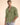 Men's Long-Sleeved Button-Down Linen Shirt with Spread Collar Green