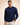 Men's Long-Sleeved Henley Shirt with Four-Button Placket and Ribbed Cuffs Navy Blue
