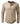 Men's Long-Sleeved Slub Texture Henley Shirt with Curved Hem Beige