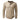Men's Long-Sleeved Slub Texture Henley Shirt with Curved Hem Beige
