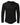 Men's Long-Sleeved Slub Texture Henley Shirt with Curved Hem Black