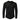 Men's Long-Sleeved Slub Texture Henley Shirt with Curved Hem Black