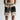 Men's Open Work Striped Drawstring Shorts Black