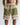 Men's Open Work Striped Drawstring Shorts Green