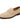 Mens Penny Loafers with Moc Toe Stitching and Low Heel Beige