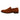 Mens Penny Loafers with Moc Toe Stitching and Low Heel Chocolate Brown