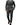 Men's Pinstripe Suit with Peak Lapels and Gold Tone Buttons Grey