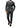 Men's Pinstripe Suit with Peak Lapels and Gold Tone Buttons Grey