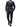 Men's Pinstripe Suit with Peak Lapels and Gold Tone Buttons Navy Blue