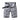 Mens Plaid Cargo Shorts with Belt and Flap Pockets Grey