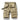 Mens Plaid Cargo Shorts with Belt and Flap Pockets Khaki