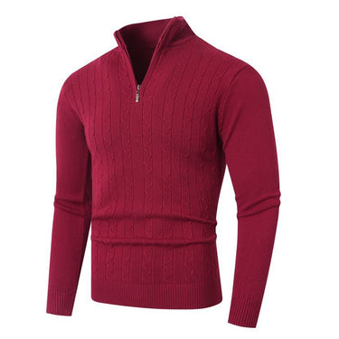 Men’s Quarter-Zip Cable Knit Sweater-sweaters for men-CaldwellVoss