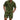 Men's Quarter-Zip Polo and Shorts Set with Grid Texture Green
