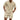 Men's Quarter-Zip Polo and Shorts Set with Grid Texture Khaki
