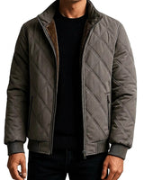 Men’s Quilted Bomber Jacket with Stand Collar-Jackets for men-CaldwellVoss