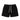 Mens Ribbed Shorts with Drawstring and Side Pockets and Contrast Stitching Black