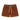 Mens Ribbed Shorts with Drawstring and Side Pockets and Contrast Stitching Brown