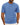 Men's Short Sleeve Knit T-Shirt with Chevron Texture and Ribbed Trim Blue