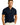 Men's Short Sleeve Split Collar Shirt Dark Blue