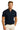Men's Short Sleeve Split Collar Shirt Dark Blue
