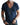 Men's Short Sleeve V Neck Pocket T Shirt Navy Blue