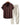Men's Short-Sleeved Camp Collar Shirt and Drawstring Pants Set Brown