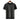 Men's Short Sleeved Knit Shirt with Geometric Pattern Crew Neck Black