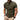 Men's Short-Sleeved Stand Collar Shirt with Button Placket Army Green