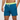 Men's Short Swim Shorts with Contrast Waistband Green Blue