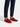 Men's Suede-Textured Mule Loafers with Open Back and Metal Detail Red