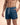 Men's Swim Shorts with Drawstring and Curved Hem Dark Blue