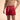 Men's Swim Shorts with Drawstring and Curved Hem Red