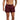 Men's Swim Shorts with Elastic Waistband and Drawstring Burgundy