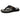Men's Thong Flip-Flops with Studded Straps and Textured Footbed Black