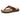 Men's Thong Flip-Flops with Studded Straps and Textured Footbed Brown