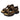 Men's Triple Strap Sandals with Lugged Outsole and Patterned Footbed Brown