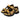 Men's Triple Strap Sandals with Lugged Outsole and Patterned Footbed Yellow