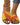 Women Sandals Wedge Heel Open Toe Ankle Strap Closure Orange
