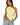 Women Top One Shoulder Asymmetrical Neckline Lace Design Yellow